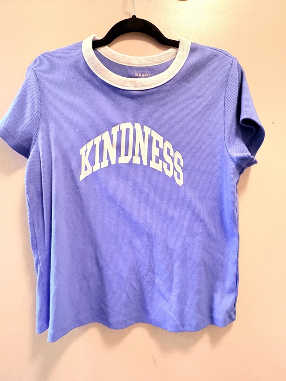 Old Navy 'KINDNESS' Short Sleeve Tee with White Trim